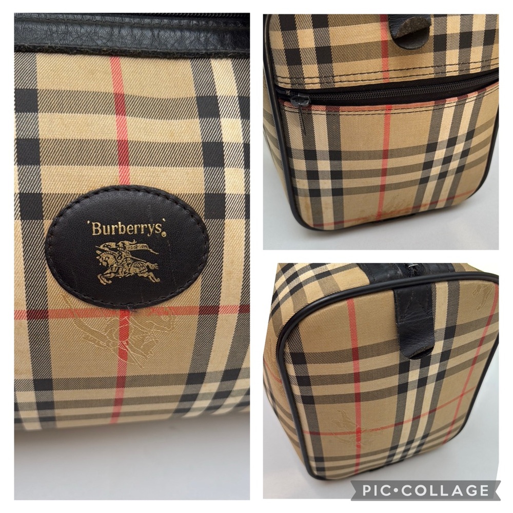 Authentic Burberry Horse Nova Check Leather & Canvas Large Boston Bag - Picture 9 of 15